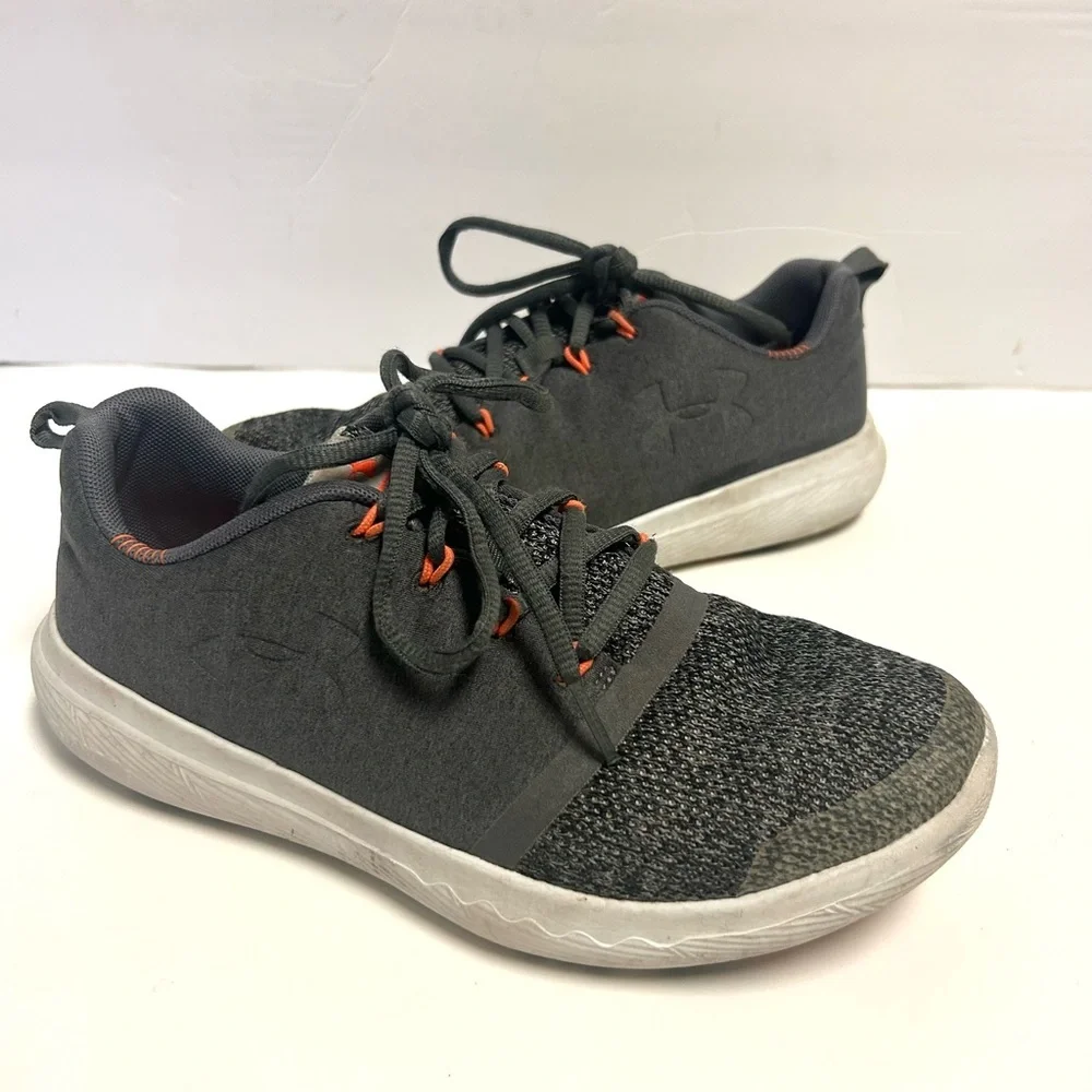 Under Armour Boys Sneakers Sz 6 Youth Gray/orange Charged 24/7 Running Shoe